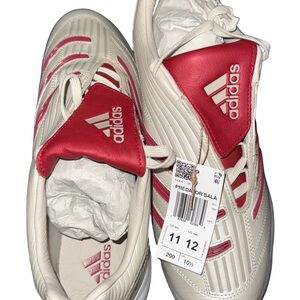 adidas White & Red Predator Sala Indoor Shoes Mens 11 and Woman’s 12